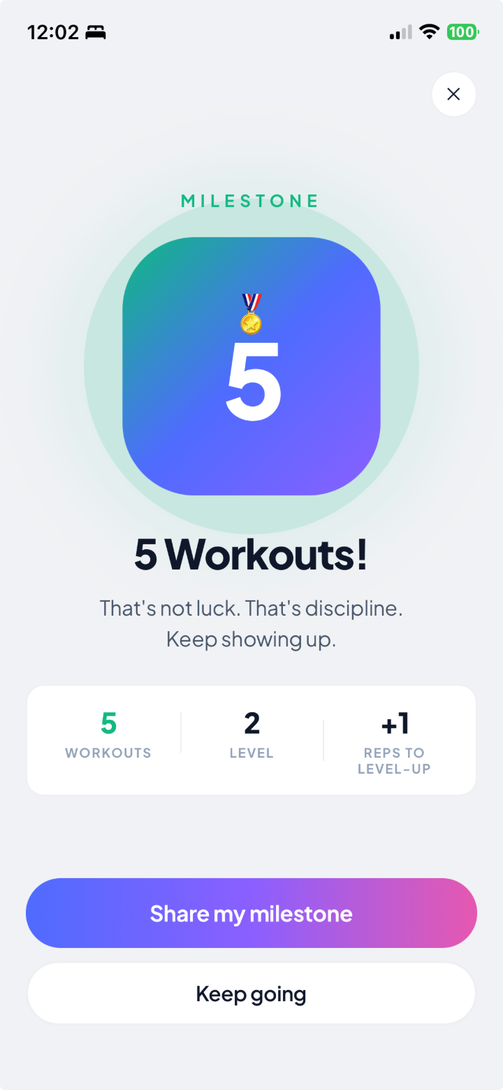 SLED — 5 workouts milestone